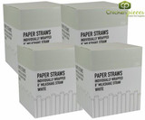 Chicken Pieces Sysco Classic Straw Paper Compostable Wrapped White 8in.x10mm. 250 CT (4/Case) 