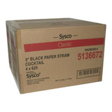 Chicken Pieces Sysco Classic Straw Cocktail Paper Compostable Black 8 in. 625 CT (4/Case) 