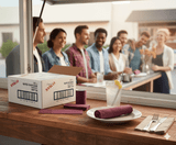 Chicken Pieces Sysco Classic Band Napkin Burgundy (2000/Case) - Sanitary Cutlery Wrapping