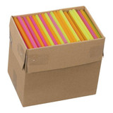 Chicken Pieces Stone Plastics Straw Plastic Stout 8 in. Assorted Neon (600/Case) 