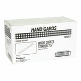Chicken Pieces Handgard Wood Coffee Stirrer 7.5 in. Wrapped 500 Count (10/Case) - Eco-Friendly 