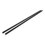 Chicken Pieces Stone Plastics Straw Cocktail 8 in. Black Sturdi-Sip (5000/Case) 