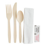 Chicken Pieces Sysco Earth Plus Kit Cutlery PSM Beige Knife, Fork, Spoon, Napkin, Salt & Pepper (250/Case) 