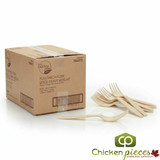 Chicken Pieces Sysco Earth Plus Fork Plastic Plastarch Material Heavyweight Beige (1000/Case)