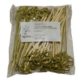 Chicken Pieces Hy Stix Skewer Bamboo 4 in. Knotted End, 100 CT (10/Case) - Eco-Friendly Catering Skewers 