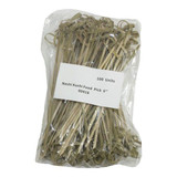 Chicken Pieces Natural Pick Bamboo Skewer 6 in. Noshi Kushi, 100 CT (25/Case) - Sustainable Wooden Skewers 