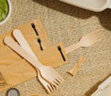 Chicken Pieces Galligreen Fork Wooden Individually Wrapped (1000/Case) 