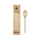 Chicken Pieces Galligreen Wrapped Compostable Wooden Spoon, Individually Wrapped (1000/Case) 