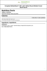 Innoplast BollardGard 7 1/8" x 52" Red Round Bollard Cover — Nutrition and Ingredients Label — www.chickenpieces.com