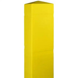 Chicken Pieces Innoplast BollardGard 6 1/2" x 60" Yellow Square Bollard Cover with Reflective Stripes 