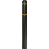 Chicken Pieces Innoplast BollardGard 4 11/16" x 52" Black Bollard Cover with Reflective Stripes 