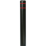 Chicken Pieces Innoplast BollardGard 9 1/8" x 72" Black Bollard Cover with Reflective Stripes 