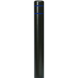Chicken Pieces Innoplast BollardGard 9 1/8" x 72" Black Bollard Cover with Reflective Stripes 