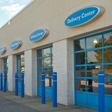 Chicken Pieces Innoplast BollardGard 7 1/8" x 52" Red Bollard Cover with White Reflective Stripes 