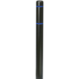 Chicken Pieces Innoplast BollardGard 4 11/16" x 64" Black Bollard Cover with Reflective Stripes - Durable HDPE 