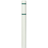 Chicken Pieces Innoplast BollardGard 4 11/16" x 64" White Bollard Cover with Reflective Stripes - Durable HDPE 