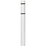 Chicken Pieces Innoplast BollardGard 4 11/16" x 64" White Bollard Cover with Reflective Stripes - Durable HDPE 