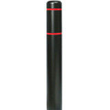  Innoplast BollardGard Black Bollard Cover 7 1/8" x 72" | HDPE Durable High-Visibility Post Cover 