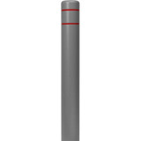  Innoplast BollardGard Gray Bollard Cover 9 1/8" x 72" with Reflective Stripes 