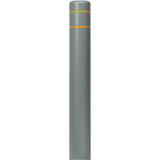  Innoplast BollardGard Gray Bollard Cover 9 1/8" x 72" with Reflective Stripes 