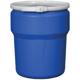 Chicken Pieces Eagle Manufacturing 10 Gallon Blue Plastic Barrel Drum with Plastic Lever-Lock 