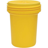 Chicken Pieces Eagle Manufacturing 30 Gallon Yellow Lab Pack Plastic Barrel Drum with Screw-On Lid 