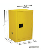Chicken Pieces Eagle Manufacturing Blue Space Saver Metal Acid / Corrosive Safety Cabinet with Self-Closing Door 