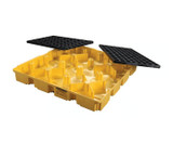 Chicken Pieces Eagle Manufacturing 60.5 Gallon Yellow 4 Drum Modular Spill Containment Platform 
