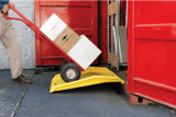 Chicken Pieces Eagle Manufacturing 35"x36"x5" Yellow HDPE Portable Dock Plate - 750 lbs. Capacity 