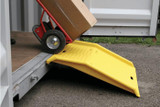 Chicken Pieces Eagle Manufacturing 35"x36"x5" Yellow HDPE Portable Dock Plate - 750 lbs. Capacity 