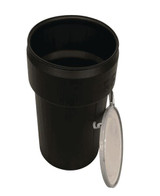 Chicken Pieces Eagle Manufacturing 20 Gallon Black Plastic Barrel Drum with Metal Lever-Lock 