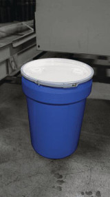 Chicken Pieces Eagle Manufacturing 30 Gallon Blue Plastic Barrel Drum with 2" x 2" Bung Holes 