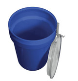 Chicken Pieces Eagle Manufacturing 30 Gallon Blue Plastic Barrel Drum with 2" x 2" Bung Holes 