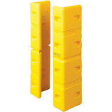 Chicken Pieces Eagle Manufacturing 42" x 6" x 10" Yellow Corner Protector - 2/Set | Durable HDPE 