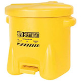 Chicken Pieces Eagle Manufacturing 10 Gallon Yellow Hands-Free Oily Waste Can 