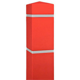 Chicken Pieces Innoplast BollardGard 6 1/2" x 60" Red Square Bollard Cover with Black Reflective Stripes 