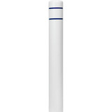 Chicken Pieces Innoplast BollardGard 9 1/8" x 72" White Bollard Cover with Reflective Stripes 