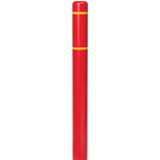 Chicken Pieces Innoplast BollardGard 4 11/16" x 64" Red Bollard Cover, HDPE, Fits 4 1/2" Posts, GripperTabs Included 