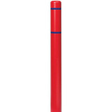 Chicken Pieces Innoplast BollardGard 4 11/16" x 64" Red Bollard Cover, HDPE, Fits 4 1/2" Posts, GripperTabs Included 