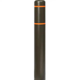 Chicken Pieces Innoplast BollardGard 7 1/8" x 52" Brown Bollard Cover with Reflective Stripes 