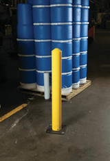 Chicken Pieces Eagle Manufacturing 7" x 42" Safety Yellow Plastic Bollard Post, High-Density Polyethylene 