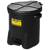 Chicken Pieces Eagle Manufacturing 10 Gallon Black Hands-Free Oily Waste Can - OSHA Compliant 