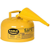Chicken Pieces Eagle Manufacturing 2.5 Gallon Type I Yellow Steel Diesel Safety Can with Flame Arrester 
