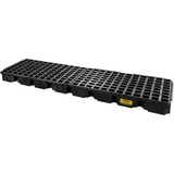 Chicken Pieces Eagle Manufacturing 60.5 Gallon Black 4-Drum Modular Spill Containment Platform with In-Line Platform 