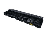 Chicken Pieces Eagle Manufacturing 60.5 Gallon Black 4-Drum Modular Spill Containment Platform with In-Line Platform 