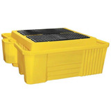 Chicken Pieces Eagle Manufacturing 385 Gallon Yellow IBC Containment Unit with 5 Gallon Pail Holder – Heavy-Duty 