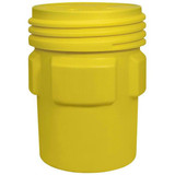 Chicken Pieces Eagle Manufacturing 95 Gallon Yellow Overpack Plastic Barrel Drum with Screw-On Lid 