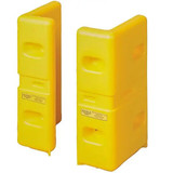 Chicken Pieces Eagle Manufacturing 21&quot; x 6&quot; x 10&quot; Yellow Corner Protector - 2/Set, High-Density Polyethylene 