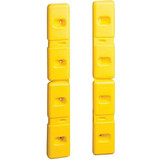 Chicken Pieces Eagle Manufacturing 6" x 42" Yellow Wall Protector - 2/Set, High-Density Polyethylene 