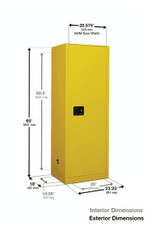 Chicken Pieces Eagle Manufacturing 24 Gallon Gray Flammable Liquid Safety Adjustable Shelves Cabinet with Manual-Closing Door 